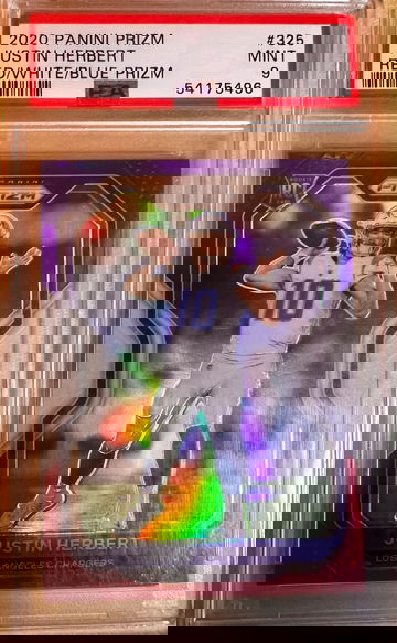 2020 Panini Prizm Justin Herbert Red/White/Blue Prizm Rookie