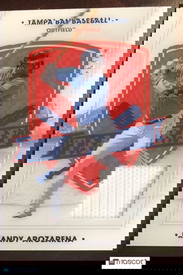 Randy Arozarena 2021 Chronicles America’s Pastime Swatch Blue SP #55/99 TB Rays