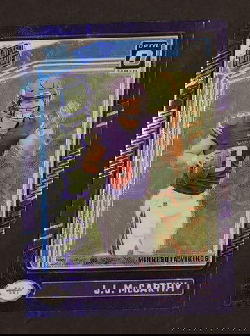 2023 Panini Donruss #235 J.J. McCarthy Rated Rookie Purple Scope