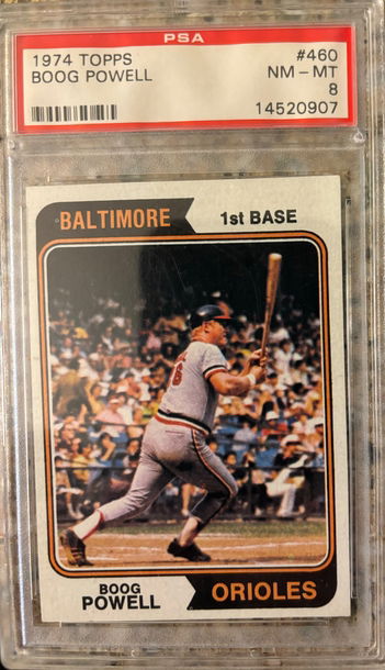 1974 TOPPS #460 PSA 8 BOOG POWELL