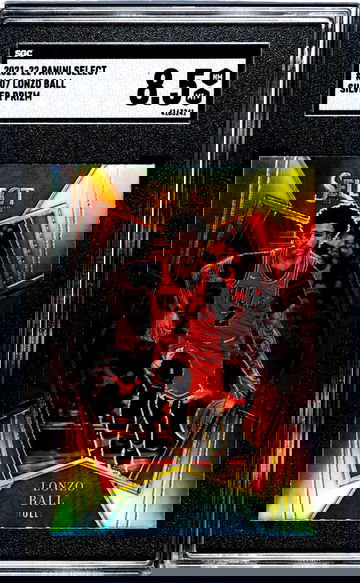 2021-22 Panini Select Silver Prizm Lonzo Ball #107 Premier Level SGC 8.5