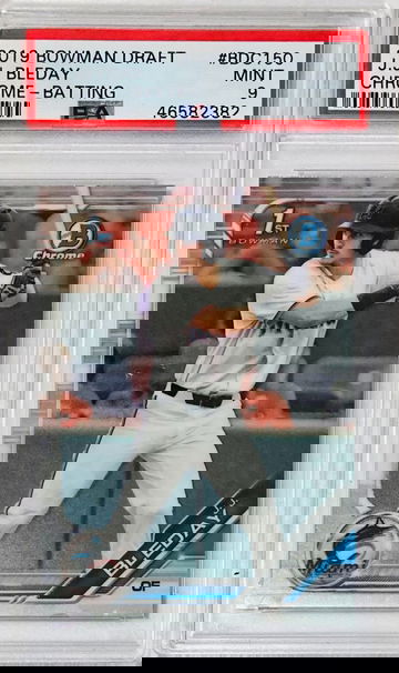 J.J. JJ Bleday 2019 Bowman Draft Chrome Rookie Card RC BDC150 PSA 9 MINT Miami Marlins Top Prospect