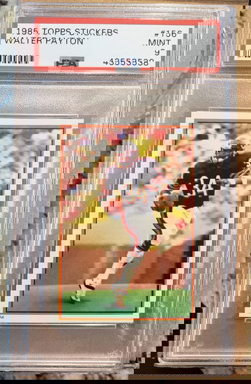 1985 Topps Stickers Walter Payton Psa 9