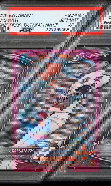 2025 Bowman Chrome Prospects Fuchsia Wave Cam Smith #BCP48 /199 PSA 10