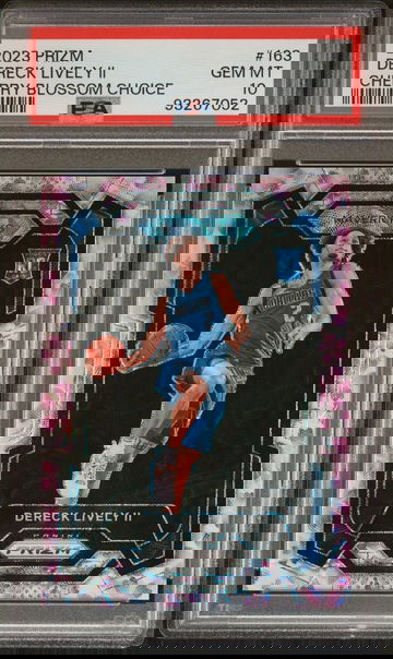 2023-24 Prizm Choice Cherry Blossom Prizm #163 Dereck Lively II 02/20 PSA 10 RC