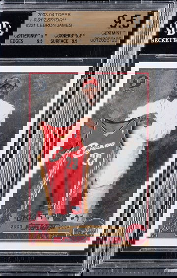 2003-04 Topps First Edition #221 LeBron James Rookie Card - BGS 9.5 