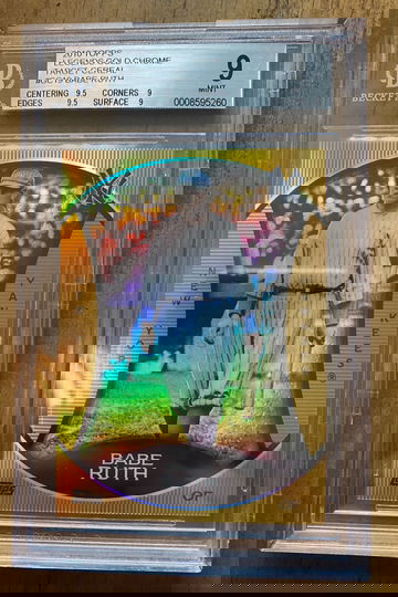 2010 Babe Ruth Topps legends gold chrome