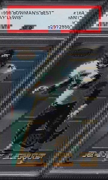 1996 BOWMAN'S BEST RAY LEWIS ROOKIE RC #164 PSA 9 MINT