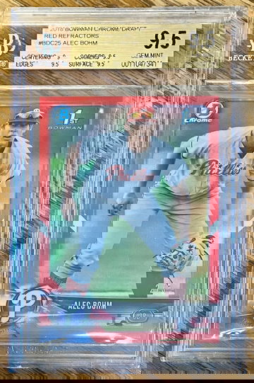 2018 Bowman Draft Chrome Alec Bohm Red Refractor /5 BGS 9.5