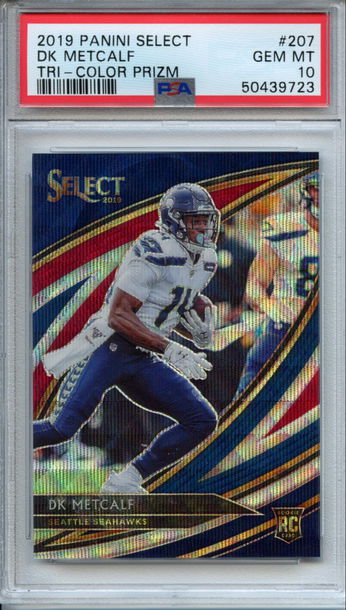 2019 Select DK Metcalf /99 Tri-Color PSA 10