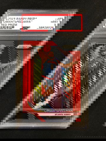 2018 Panini Prizm - Omari Spellman - Rookie Red Prizm /299 PSA 9 Mint