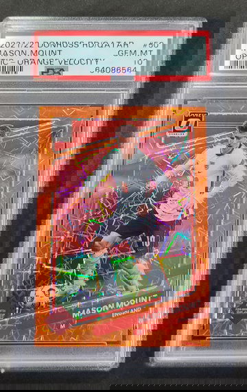 Mason Mount 2021-22 Donruss Optic Orange Velocity /49 PSA 10