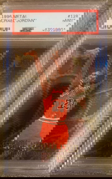 1996 Metal Michael Jordan #128 Metallized PSA 9