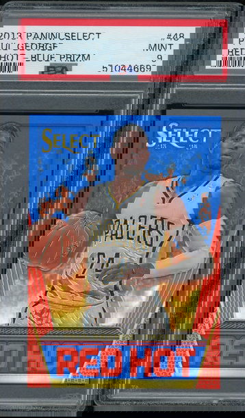 Paul George 2013/14 Panini Select Red Hot Blue Prizm #48 PSA 9 MINT Pacers Clippers!