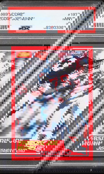 1989 Score Freddie Joe Nunn #197 Phoenix Cardinals - PSA 9