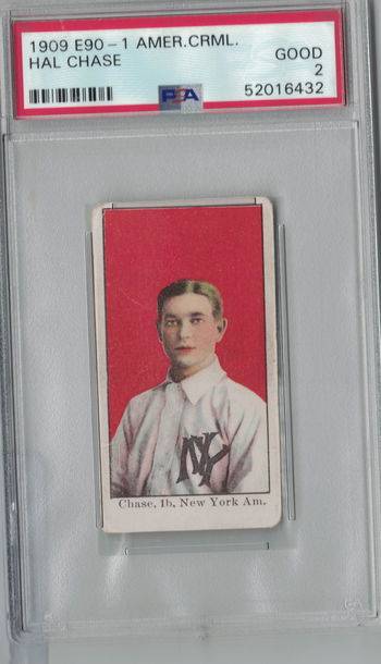 1909 E90-1 American Caramel Hal Chase PSA 2 Good