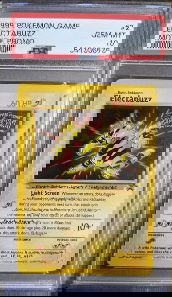 1999 Pokemon Electabuzz WB Movie Black Star Promo PSA 10