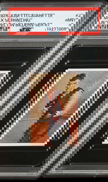  MAX SCHMELING 1928 Josetti Cigarettes #2 Die Welt in Bildern PSA 9 MINT