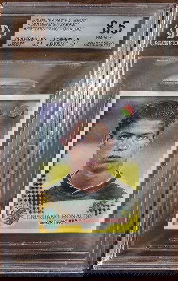 2002-03 Futebol Portugal Cristiano Ronaldo #306 RC Sticker - BGS 8.5