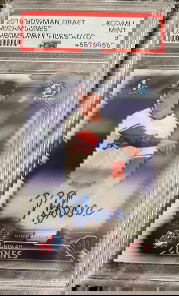 2016 Bowman Chrome Draft - Nolan Jones - 1st Auto - PSA 9