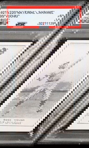 Ross Youngs 1921 National Caramel E220 Giants HOF Rookie PSA 1.5