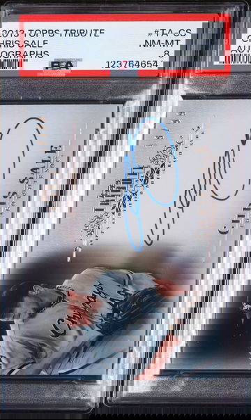 2013 Topps Tribute Autographs Chris Sale #TA-CS /199 PSA 8