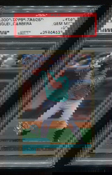 2000 TOPPS TRADED MIGUEL CABRERA RC PSA 10 GEM MINT