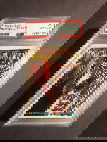 1993 Michael Jordan Topps #384 PSA 8 Bulls! HOF!