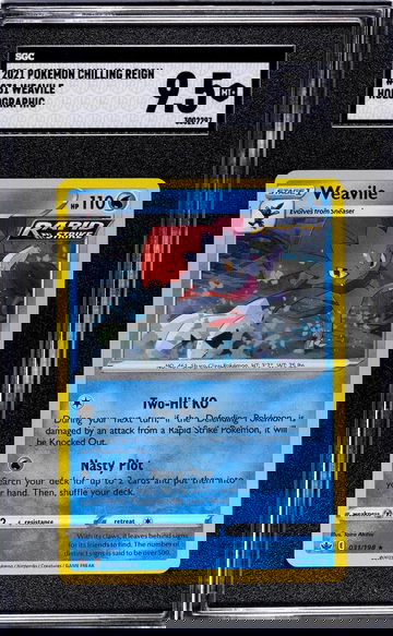 2021 Pokémon Sword & Shield Chilling Reign Weavile #031/198 Holo SGC 9.5