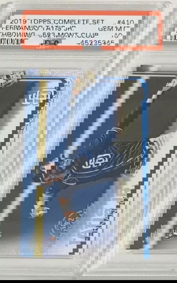 2019 FERNANDO TATIS JR. TOPPS #410 582 MONTGOMERY CLUB PSA 10 Scarce !! POP 15 ( Like Tiffany )