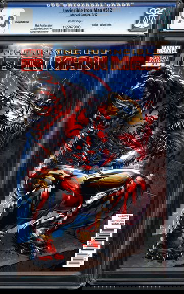 Invincible Iron Man #512 CGC 9.8 WP - Stroman VENOM Variant - HTF Low Print Grail - SCARCE