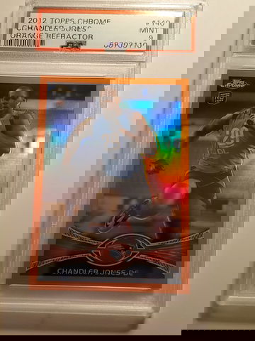 2012 TOPPS CHROME CHANDLER JONES RC ROOKIE ORANGE REFRACTOR #140 PSA 9