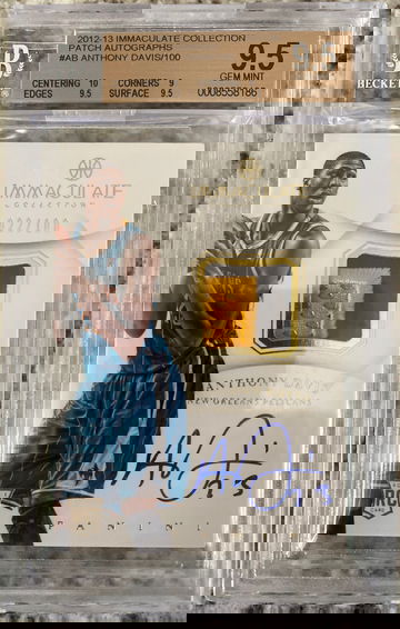 2012 Immaculate Anthony Davis RPA BGS 9.5