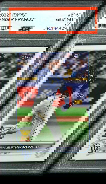 💎🧨 2022 Topps Series 1 WANDER FRANCO RC PSA 10 GEM MINT RC TAMPA BAY Rays ⚾️🦁
