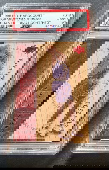  1998 HARDCOURT HOLDING COURT RED #J16 GARNETT / JORDAN PSA 9 MINT /2300