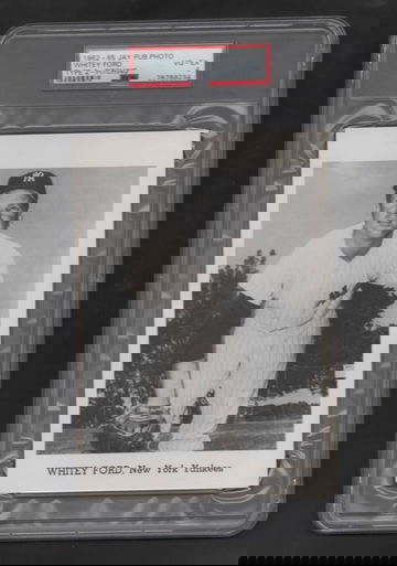 1962-65 Jay Publishing Photo Type 2 Whitey Ford Pitching PSA 4