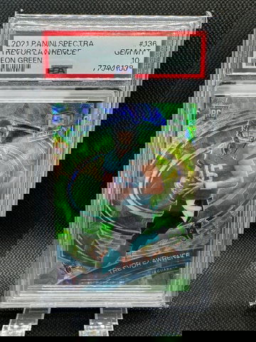 2021 Panini Spectra Trevor Lawrence Neon Green #136 Gem Mint Gem Mint PSA 10