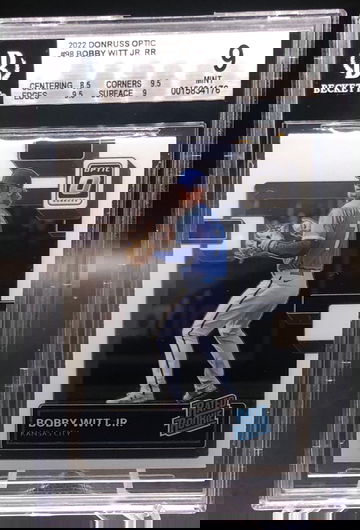 2022 Donruss Optic Bobby Witt JR Rated Rookie BGS 9 POP 1