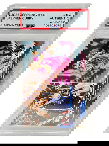 2024 Topps Now Stephen Curry Signed / Lionel Messi "Night Night" PSA/DNA AUTO 10