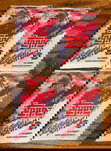 Lot of 4 Topps 2021 Baseball Series 1 Wax Hobby Pack 14 Cards Sealed Unopened MLB