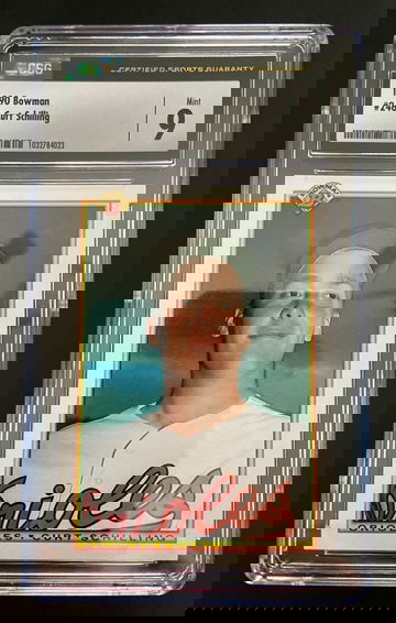 1990 Bowman ROOKIE Curt Schilling CSG 9 MINT ROOKIE