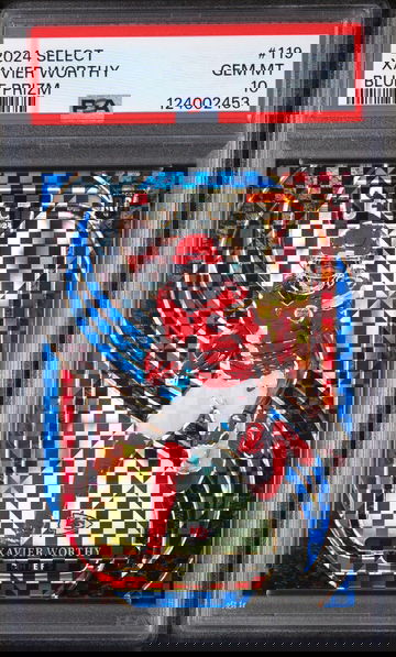 2024 Panini Select Prizm Blue Xavier Worthy #119 /175 PSA 10