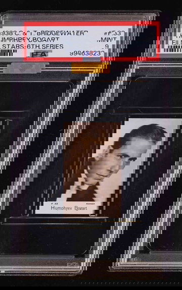 HUMPHREY BOGART 1938 C & T Bridgewater F.33 Film Stars Rookie PSA 9 MBA Gold Diamond