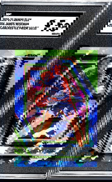 2020-21 Panini Flux Blue Cracked Ice James Wiseman #204 /25 SGC 9.5