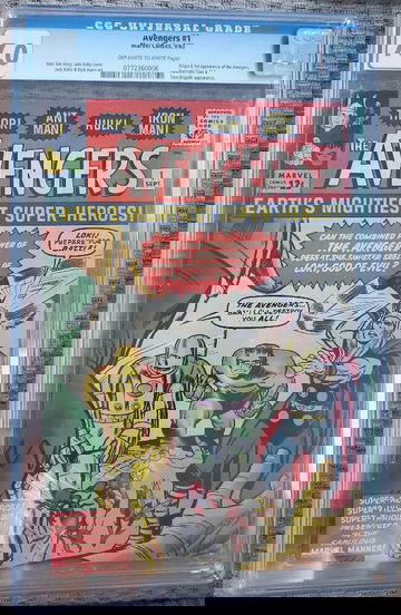 Avengers 1 CGC 7.0 OW-W  Origin and 1st app. of the Avengers  Loki and FF app also