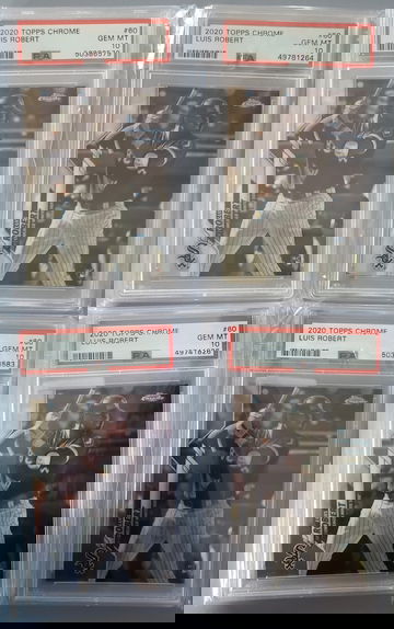 Lot of 4 - 2020 Topps Chrome Luis Robert Rookie Card - PSA 10