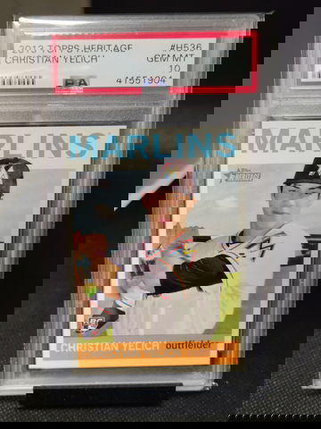 2013 Topps Heritage Christian Yelich Psa 10