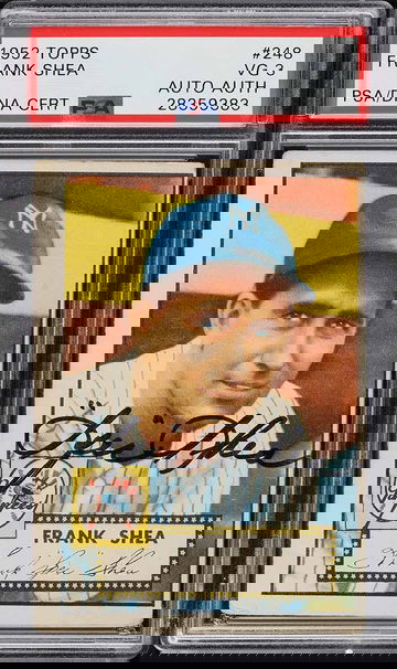 1952 Topps Baseball Frank Shea #248 PSA 3 AUTO POP 5, 3 HIGHER RARE!