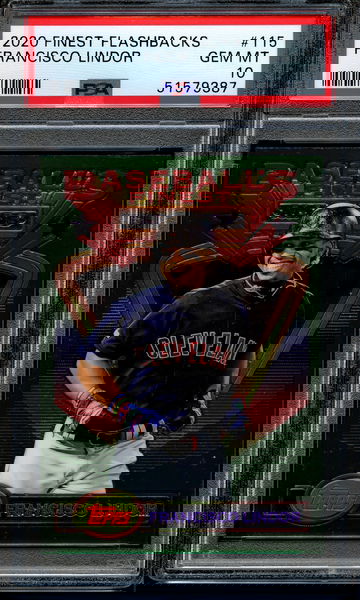 2020 Topps Finest Flashbacks Francisco Lindor PSA 10