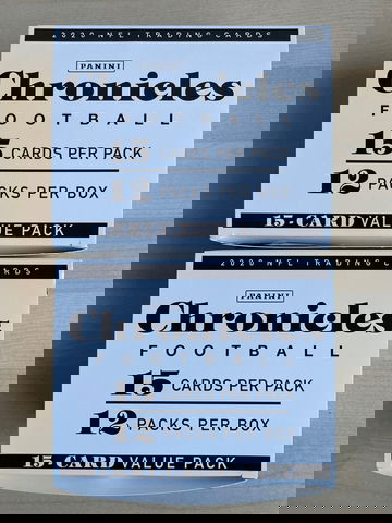 2x Lot of 2020-21 Panini Chronicles NFL Fat Pack Cello Box of 12